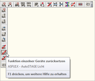 ASFU1X - Funktion einzelner Geräte zurücksetzen