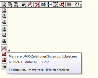 ASMMDX - Mehrere DMX-Zuleitungslängen zurücksetzen