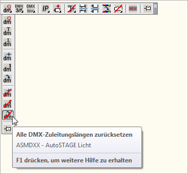 ASMDXX - Alle DMX-Zuleitungslängen zurücksetzen