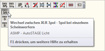 ASMP - Wechsel zwischen XLR 3pol - 5pol bei einzelnen Scheinwerfern