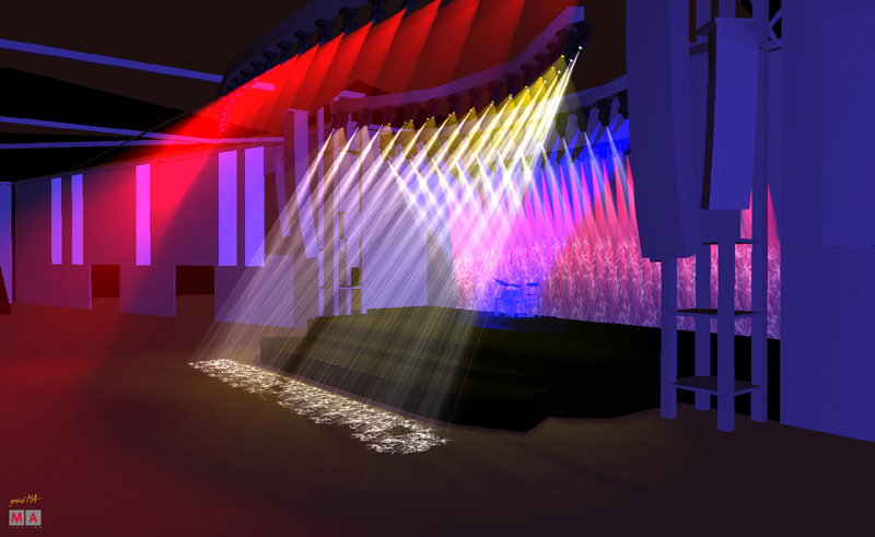 Show vorproduzieren mit grandMAonPC und grandMA 3D anhand der mit AutoSTAGE erzeugten Planungsdaten. Show vorproduzieren mit grandMAonPC und grandMA 3D anhand der mit AutoSTAGE erzeugten Planungsdaten.