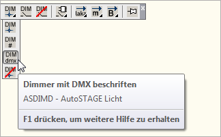 ASDIMD - Dimmer mit einer DMX-Adresse beschriften