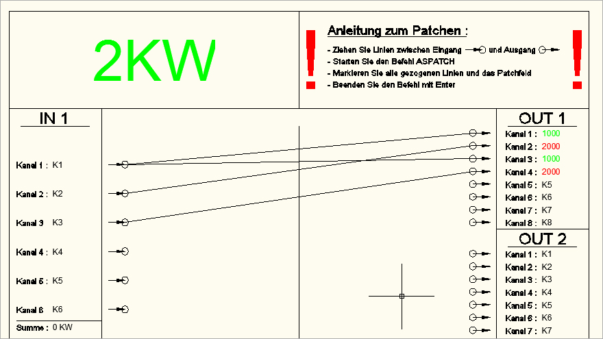 "Patchkabel" im Patchfeld
