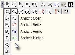 Farbige Markierung der Icons zum Einfügen Farbige Markierung der Icons zum Einfügen