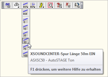 ASXSC50 - XSOUNDCENTER-Spur Länge 50m EIN
