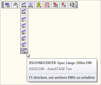 ASXSC100 - XSOUNDCENTER-Spur Länge 100m EIN