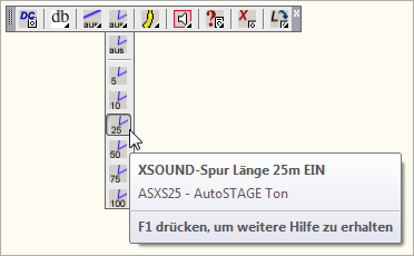 ASXS25 - XSOUND-Spur Länge 25m EIN