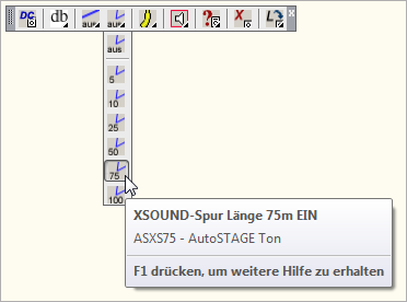 ASXS75 - XSOUND-Spur Länge 75m EIN