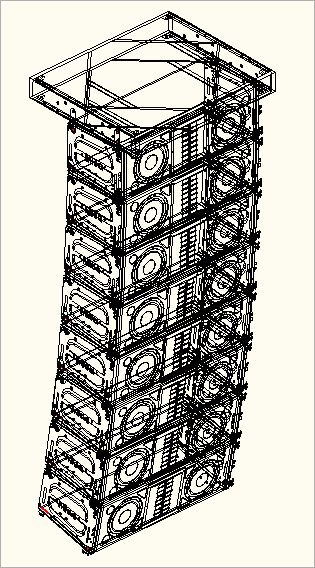 Konstruiertes Line-Array in 2,5D
