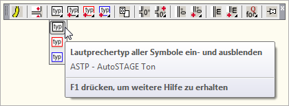 ASTP - Lautsprecher-Typen aller Symbole ein- und ausblenden