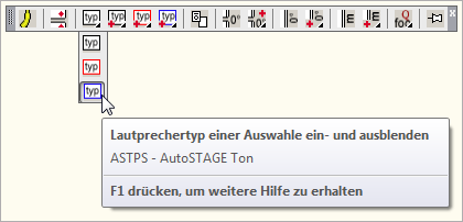 ASTPS - Lautsprecher-Typen mehrerer Symbole ein- und ausblenden