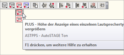 ASTPPS - Höher der Anzeige eines einzelnen Lautsprecher-Typen vergrößern