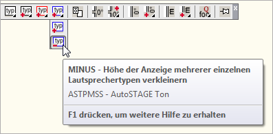 ASTPMSS - Höher der Anzeige mehrerer Lautsprecher-Typen verkleinern