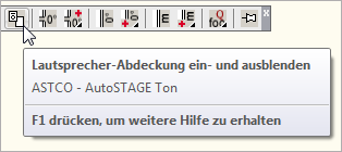 ASTCO - Lautsprecher-Abdeckung ein- und ausblenden