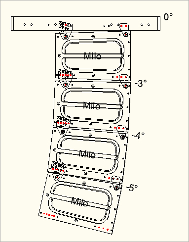 Angezeigte Winkelung von Line-Arrays