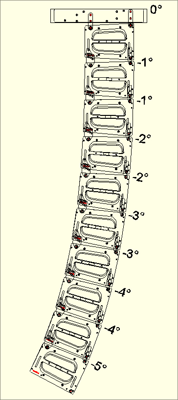 Konstruiertes Line-Array in der Zeichnung