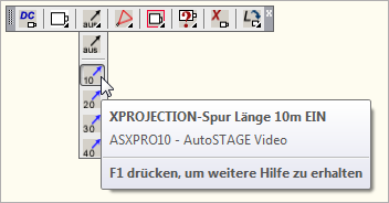 ASXPRO10 - XPROJECTION-Spur Länge 10m EIN