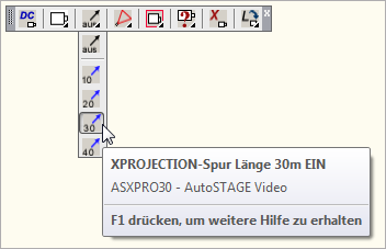 ASXPRO30 - XPROJECTION-Spur Länge 30m EIN