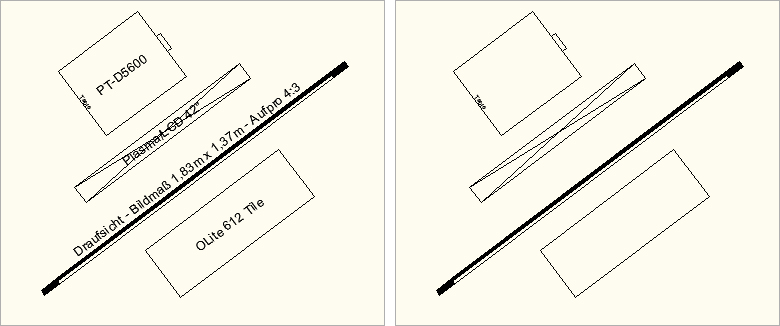 Anzeige der Typenbezeichnung für Lautsprechersymbole