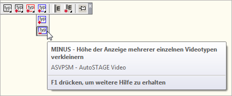 ASVPSM - Höher der Anzeige mehrerer Video-Typen verkleinern