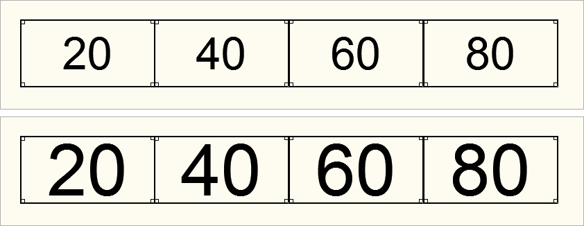 Bühnenelemente mit Höhenangaben in verschiedenen Größen