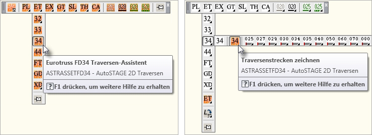 Traversen-Assistenten für einzelne Traversensysteme