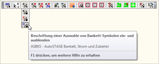 ASBKS - Beschriftung mehrerer Bankett-Symbole ein- und ausblenden