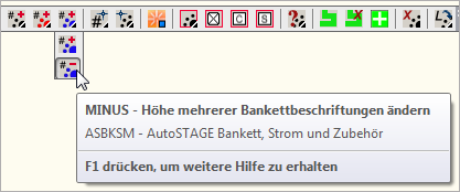 ASBKSM - Höher mehrerer Beschriftungen von Bankett-Symbolen verkleinern