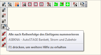 ASBKNA - Alle Bankett-Symbole nach Reihenfolge des Einfügens nummerieren