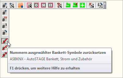 ASBKNX - Nummer ausgewählter Bankett-Symbole zurücksetzen