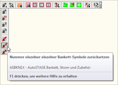 ASBKN1X - Nummer einzelner Bankett-Symbole zurücksetzen