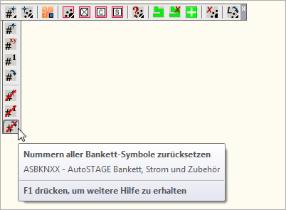 ASBKNXX - Nummer aller Bankett-Symbole zurücksetzen