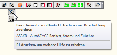 ASBKB - Einer Auswahl von Bankett-Tischen eine Beschriftung zuordnen