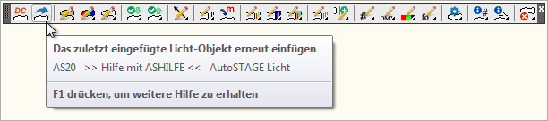 Das zuletzt eingefügte Licht-Objekt erneut einfügen