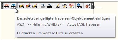 Das zuletzt eingefügte Traversen-Objekt erneut einfügen