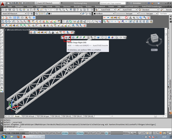 Traversen in 3D anzeigen