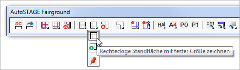 Rechteckige Standfläche mit fester Größe zeichnen