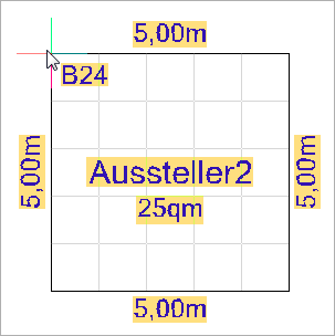 Rechteckige Standfläche mit Größeneingabe zeichnen und Daten eingeben