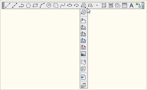 Anzeigen von Flyout-Werkzeugkästen