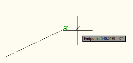 Anzeige der Objektfangspur