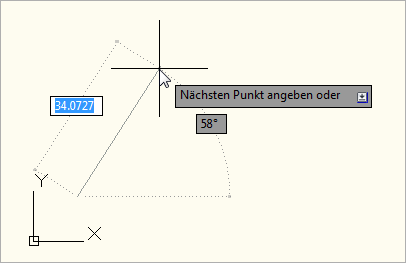 Anzeige der dynamischen Eingabe