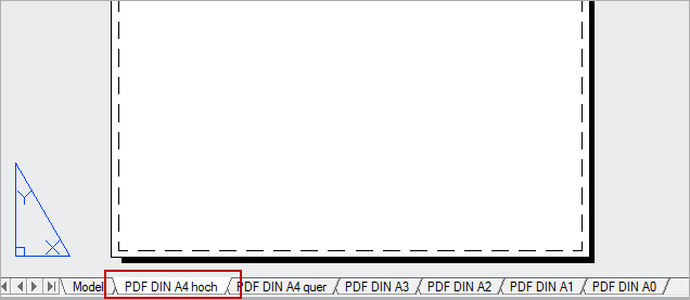 Ansicht eines Layouts