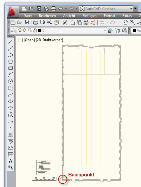 Beispiel für eine XREF in der Zeichnung
