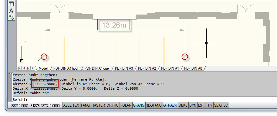 Referenzmaß der XREF