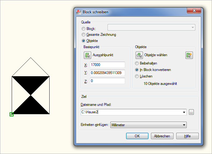Erstellen eines externen Blocks