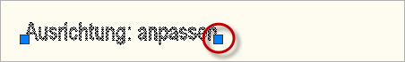 Ausrichtung: anpassen
