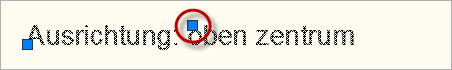 Ausrichtung: oben zentrum