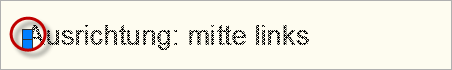 Ausrichtung: mitte links