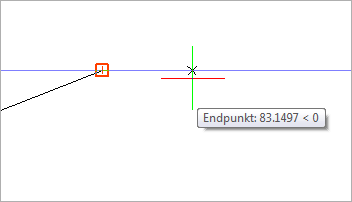 Anzeige der Objektfangspur