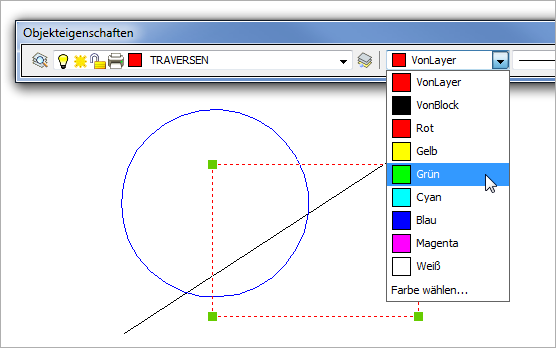 Ändern der Farbe eines Objekts über den Objekteigenschaften-4Werkzeugkasten